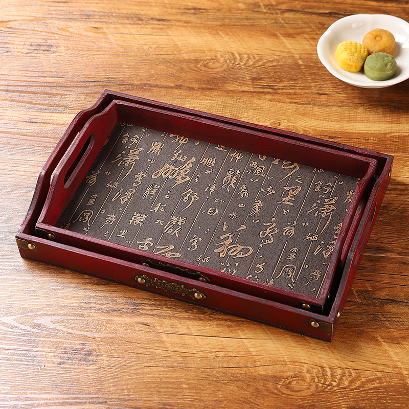 精致家用客厅托盘下午茶点心托盘