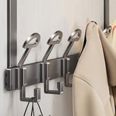 有顾免打孔门后挂钩挂衣架卧室新款 门后置物架收纳衣服挂架衣帽钩