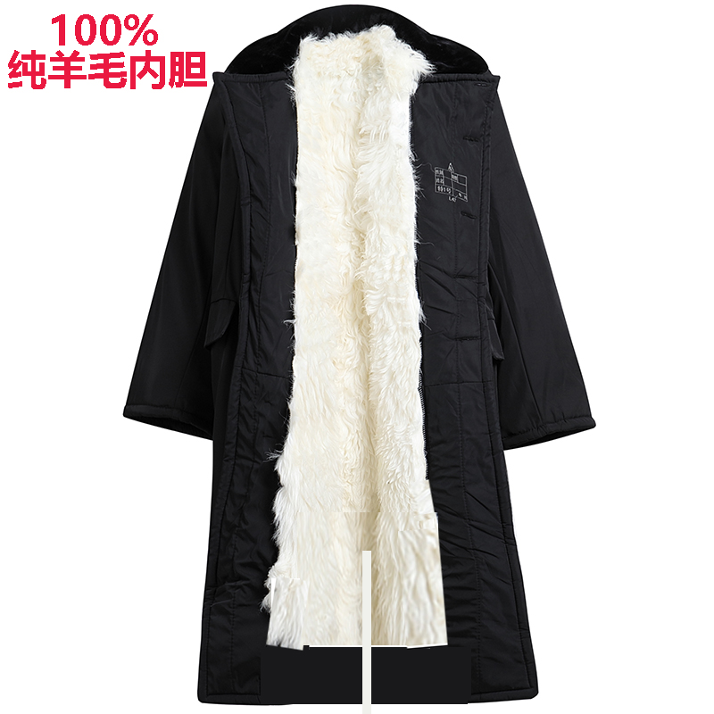 东北羊皮军大衣男皮毛一体棉大棉袄冬季户外防寒保暖加厚真羊毛