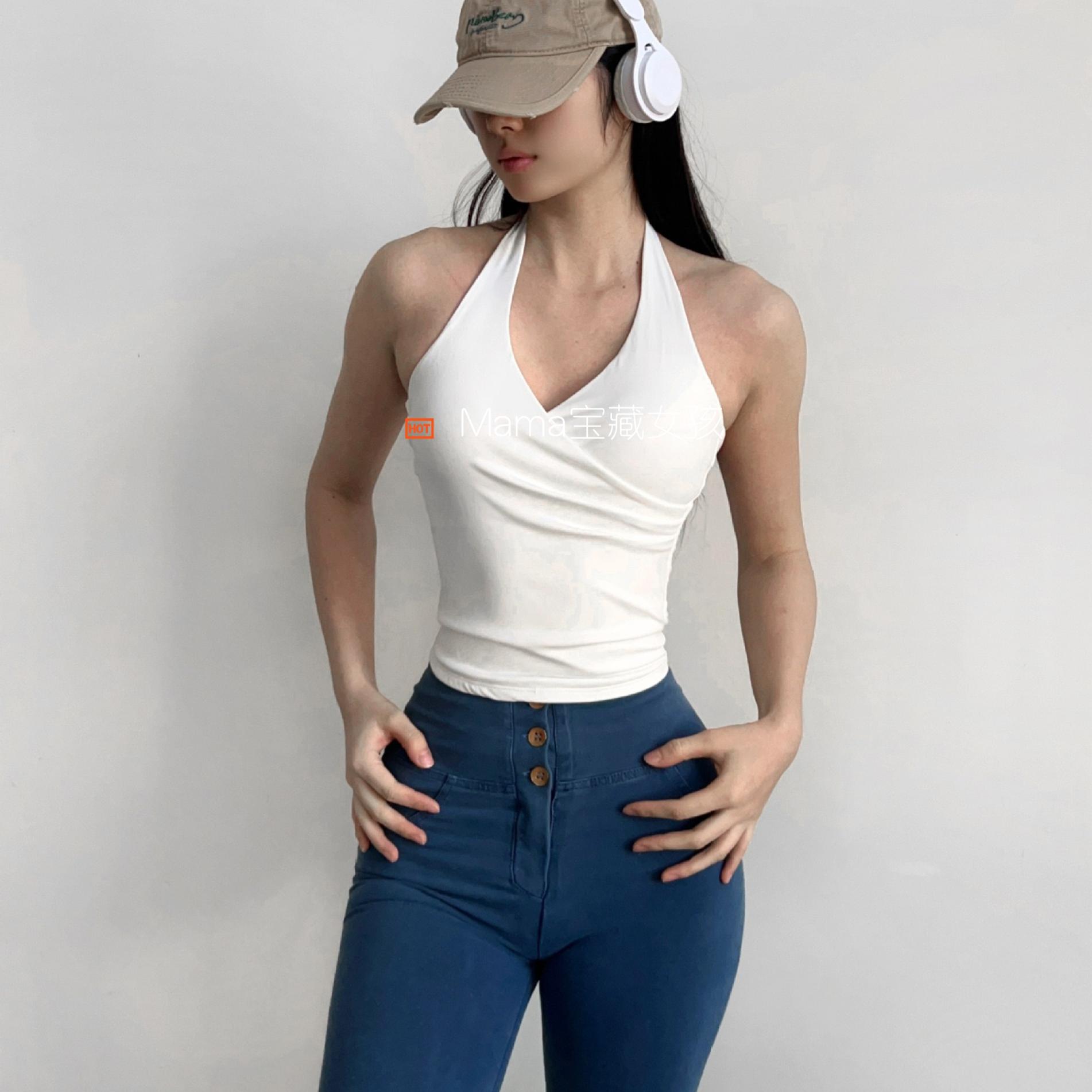 CSB~V领交叉挂脖背心瑜伽服