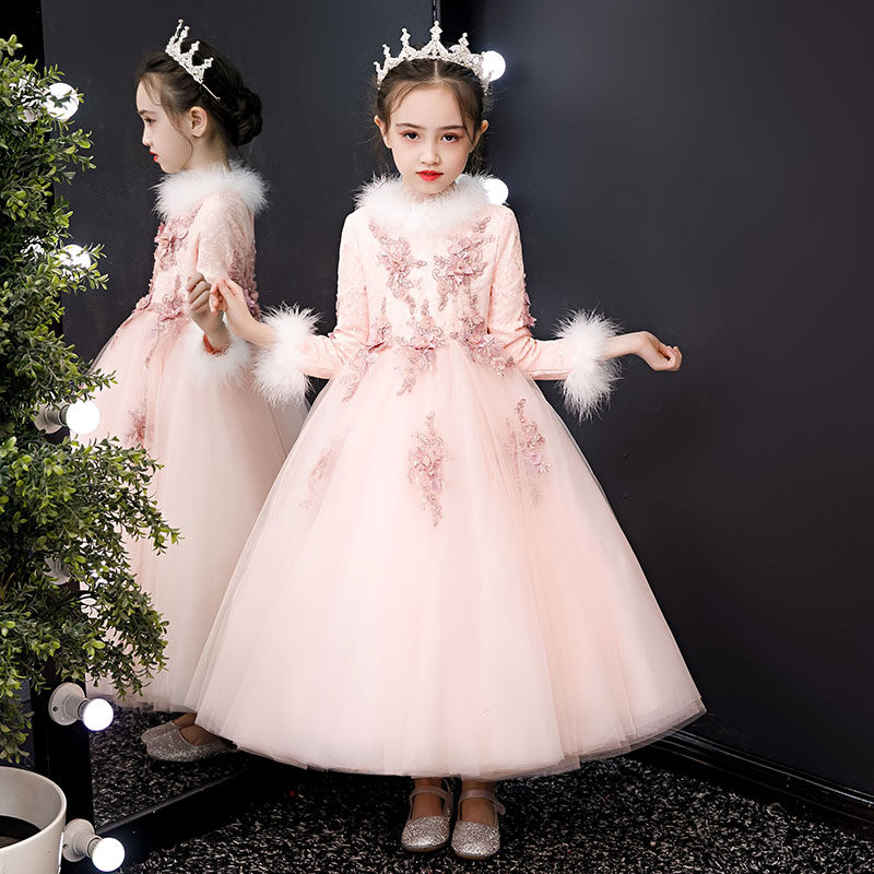 儿童礼服女童公主裙小女孩花童钢琴演出服冬季生日婚纱主持人粉色,童装/婴儿装/亲子装,儿童礼服,淘宝优惠券,粉丝福利购,淘宝优惠卷