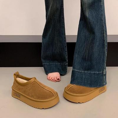 厚底毛毛勃肯鞋女加绒女鞋保暖