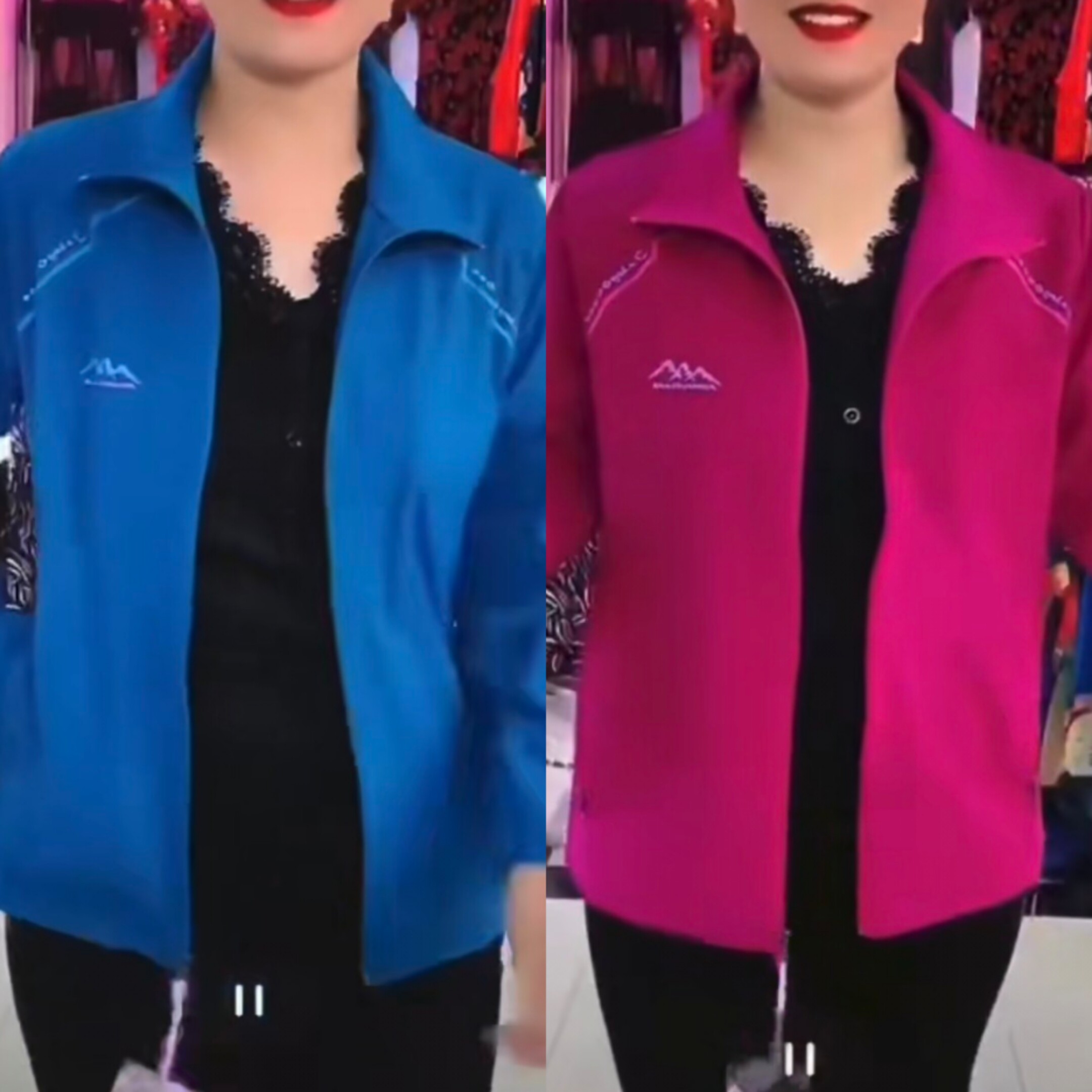 中老年妈妈春秋(加里衬)户外冲锋衣百搭显瘦妈妈拉链上衣外套