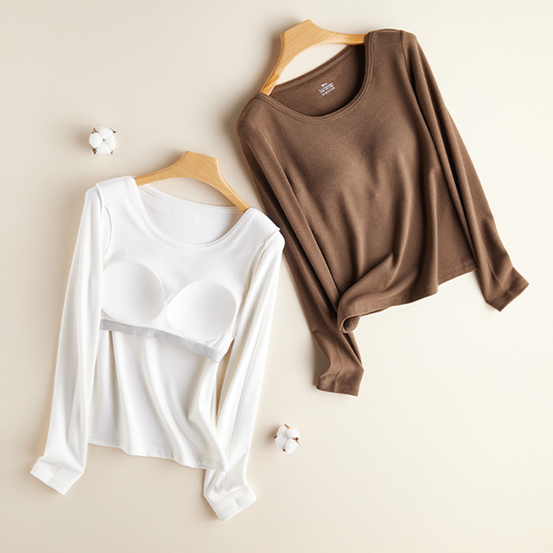 思篇德绒自带胸垫打底衫