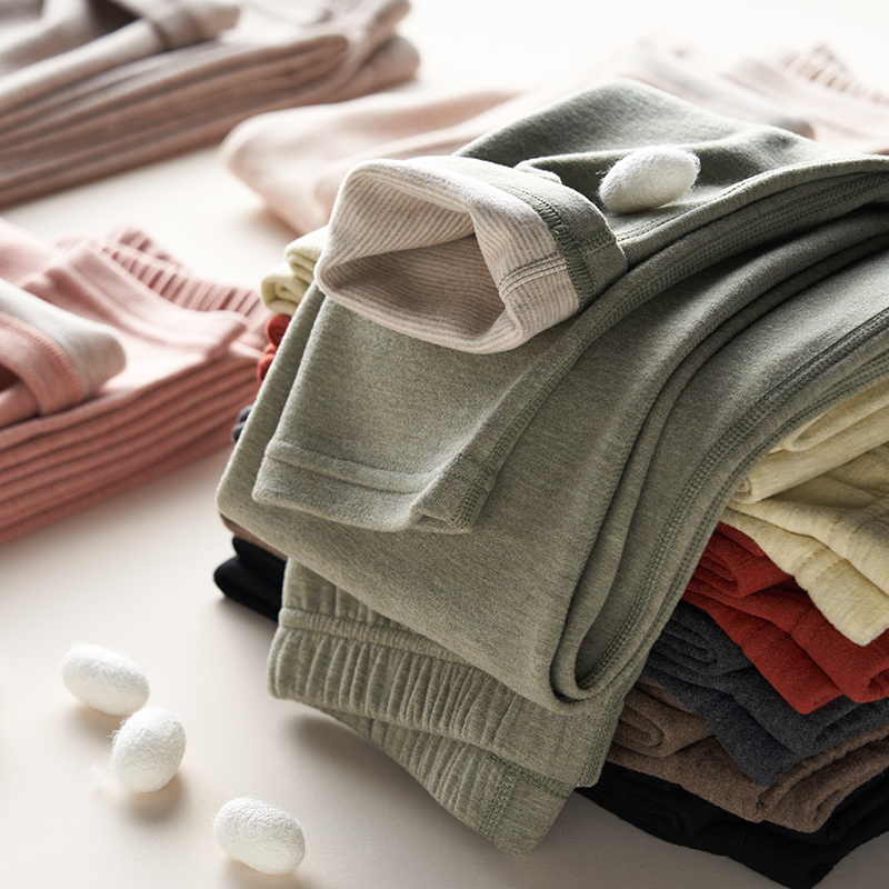 德绒发热纤维加厚羊毛蚕丝保暖裤