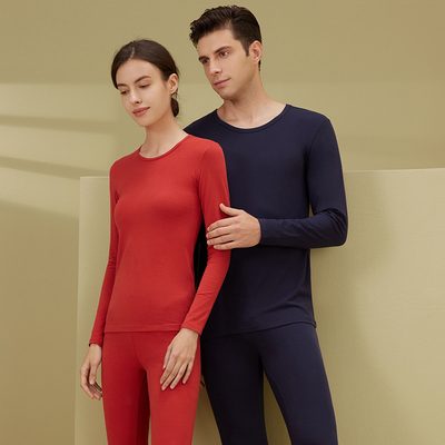 情侣秋衣秋裤套装女士薄款秋冬季加绒全棉毛衫青年男保暖内衣