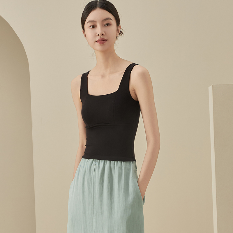 思篇女士带胸垫背心打底衫