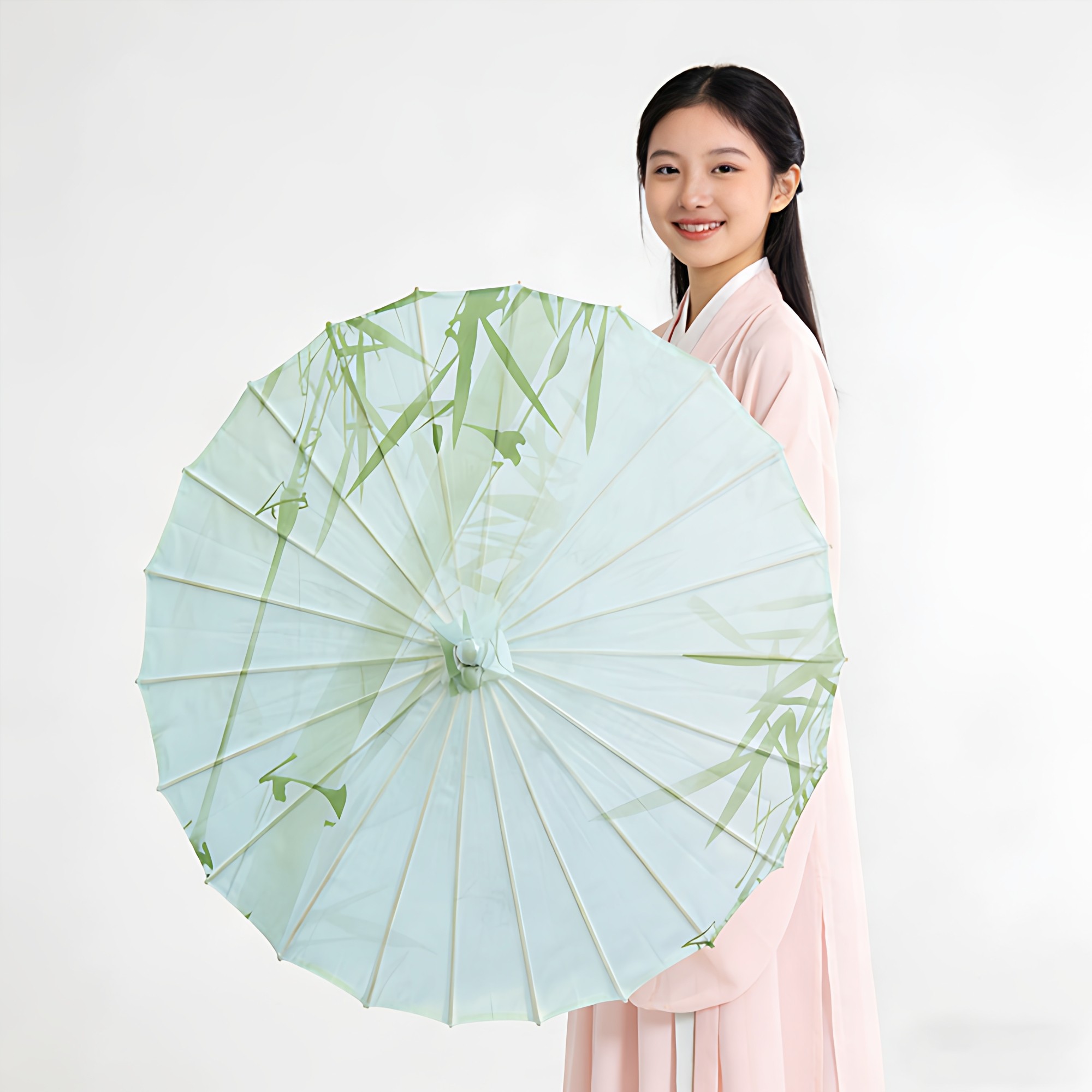 儿童舞蹈伞女童汉服摄影古风雨伞图片