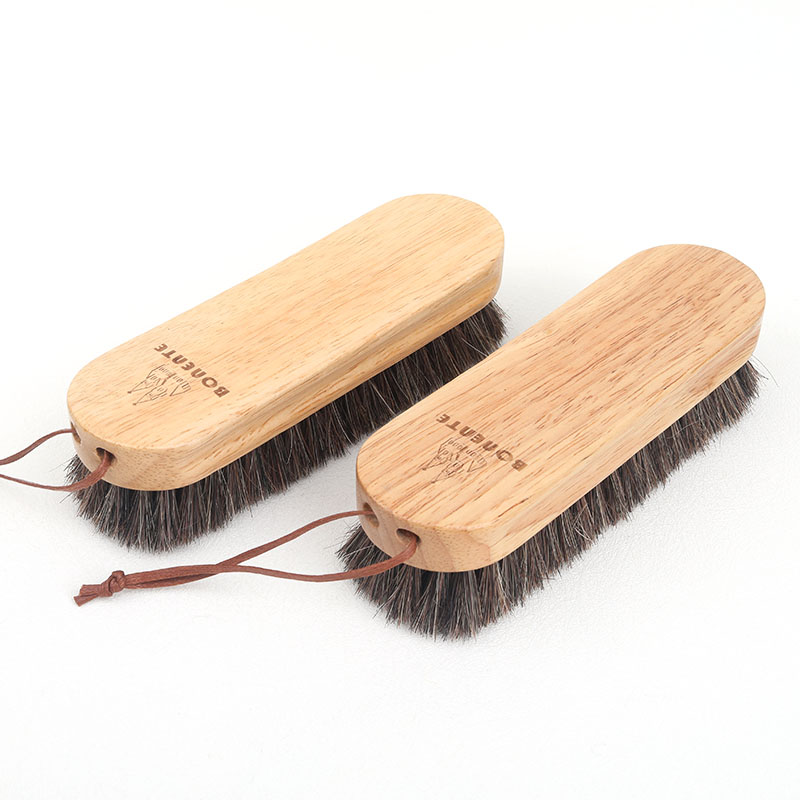 进口马毛鞋刷皮革清洁护理鬃毛鞋刷子翻毛皮去污软毛刷鞋油鞋刷子