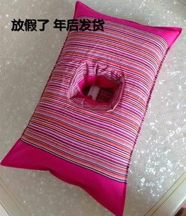 纯棉带孔枕头护耳枕单孔枕荞麦壳枕不压耳朵透气舒服适合各种人群