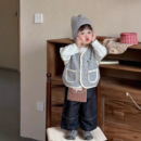 2026新款 衣服男童格子马甲牛仔套装 韩版 春季 加工定制 童装 宝宝春装