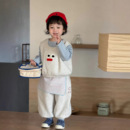 韩版 背心长裤 童装 T恤衫 两件套加工定制 儿童衣服男童长袖 宝宝春装