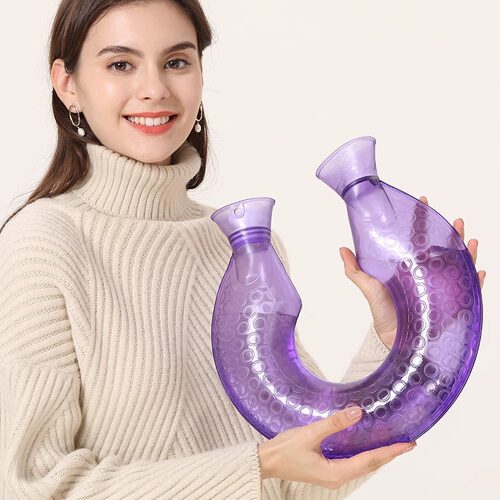 新款热水袋女生敷肚子注水热水袋高密度PVC注水热水袋1400ML