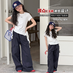 女童修身上衣夏季2026新款洋气童装儿童设计感超好看短袖T恤夏装