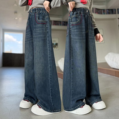 女童牛仔裤春秋款2025新款
