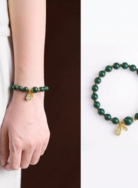 女款2026年新款天然水晶手串手链仿松石闺蜜手饰小众精致高级感