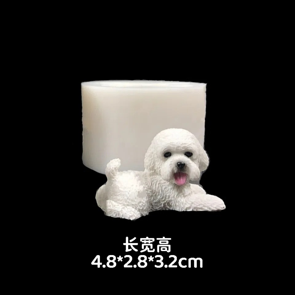 立体迷你趴姿小泰迪 硅胶模具 烘焙模具