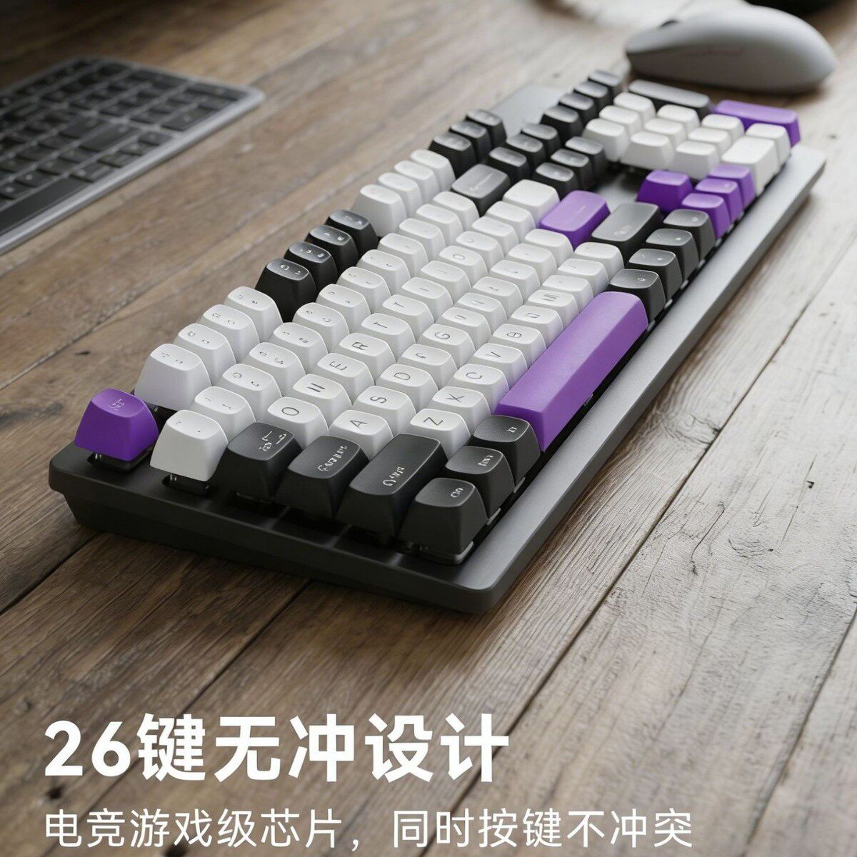 机械手感金属键盘鼠标套装键盘游戏电竞专用有线笔记本电脑台式机