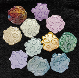 ▲猫殿▲阴刻云朵 复古火漆印章成品贴 火漆币 手账素材 封口贴