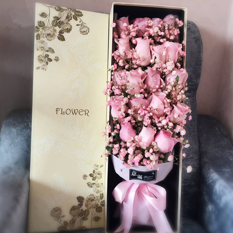 西安鲜花同城速递向日葵玫瑰花束礼盒送女友生日表白情人节订花