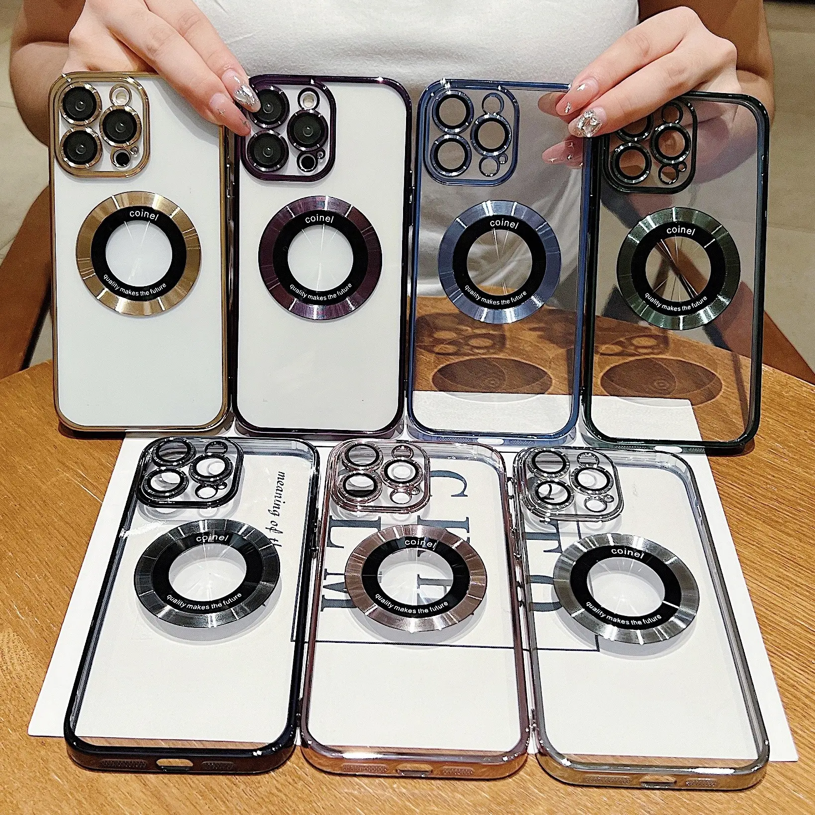 放大镜电镀磁吸镜头膜手机壳适用iPhone16Plus苹果15ProMax14/13