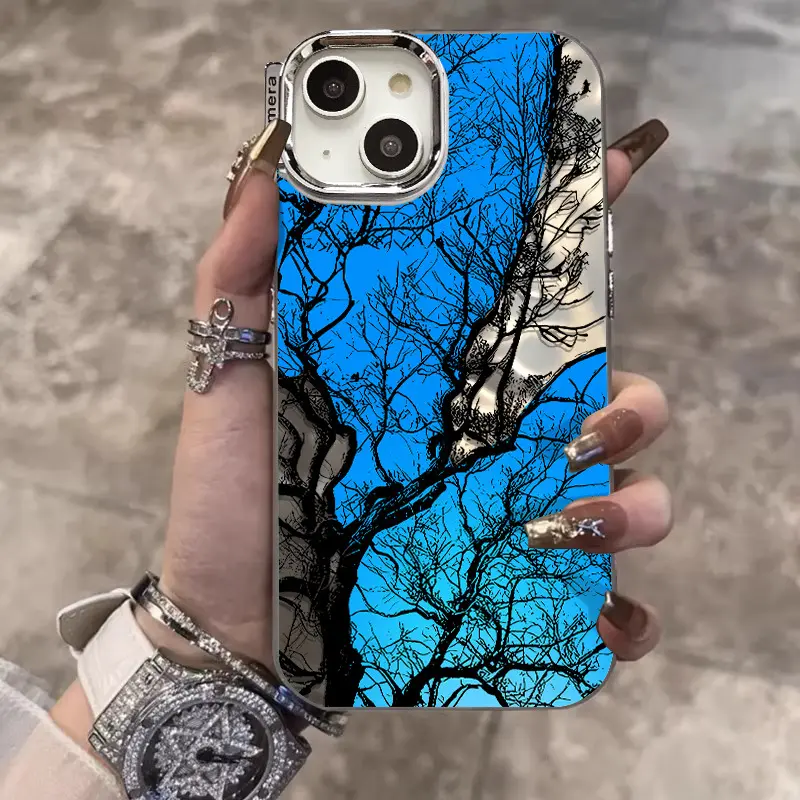 老枯树水波纹适用苹果15PROMAX手机壳iphone16新款13苹果14男女11