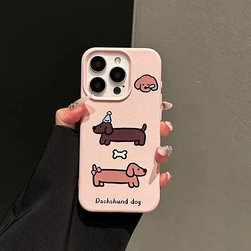 冒泡小狗适用于iphone16promax手机壳15pro苹果14可爱13粉色12/11