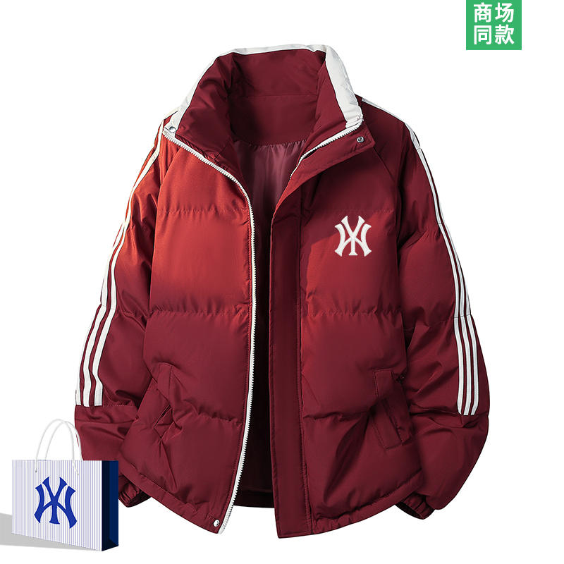 冬季加厚保暖立领红色棉服男