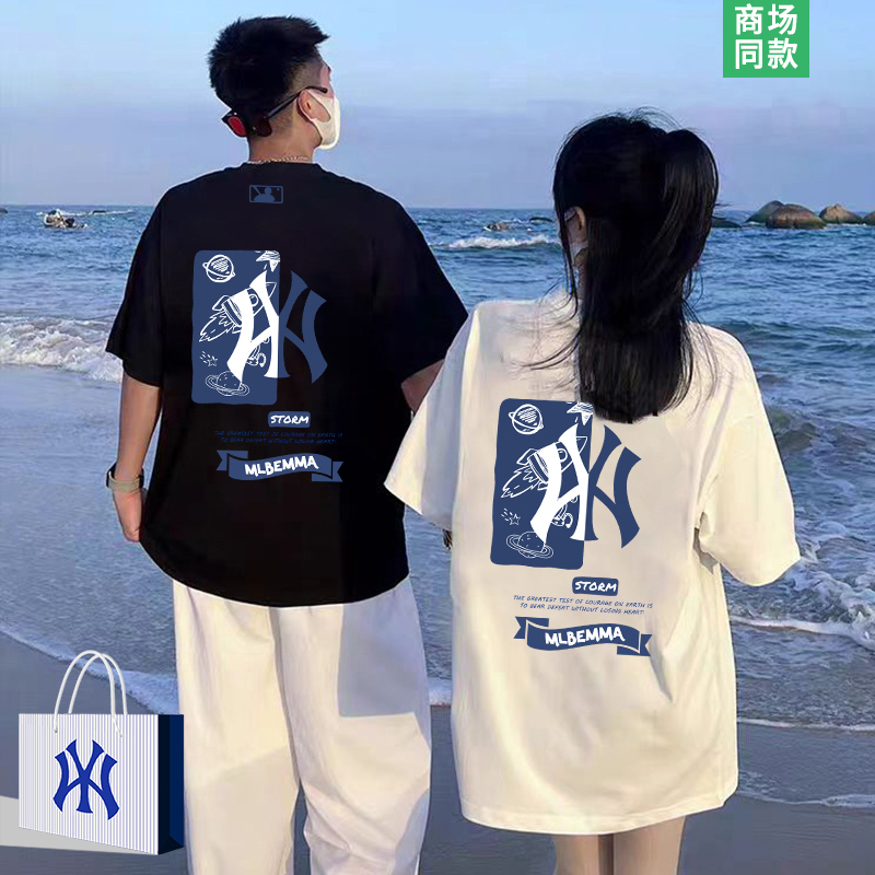 美式潮牌短袖t恤情侣装上衣