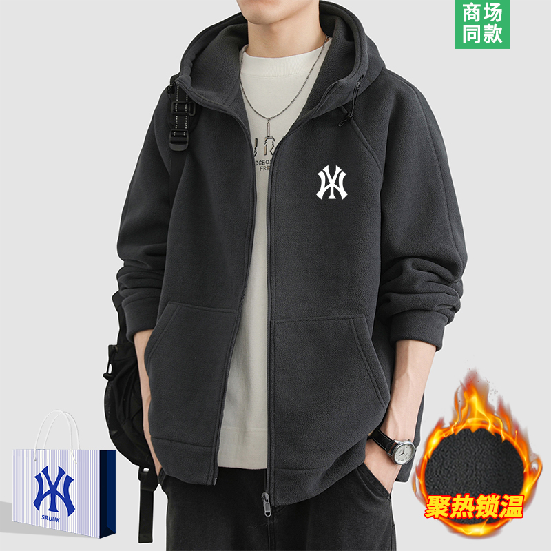 开衫卫衣男士潮牌保暖连帽外套