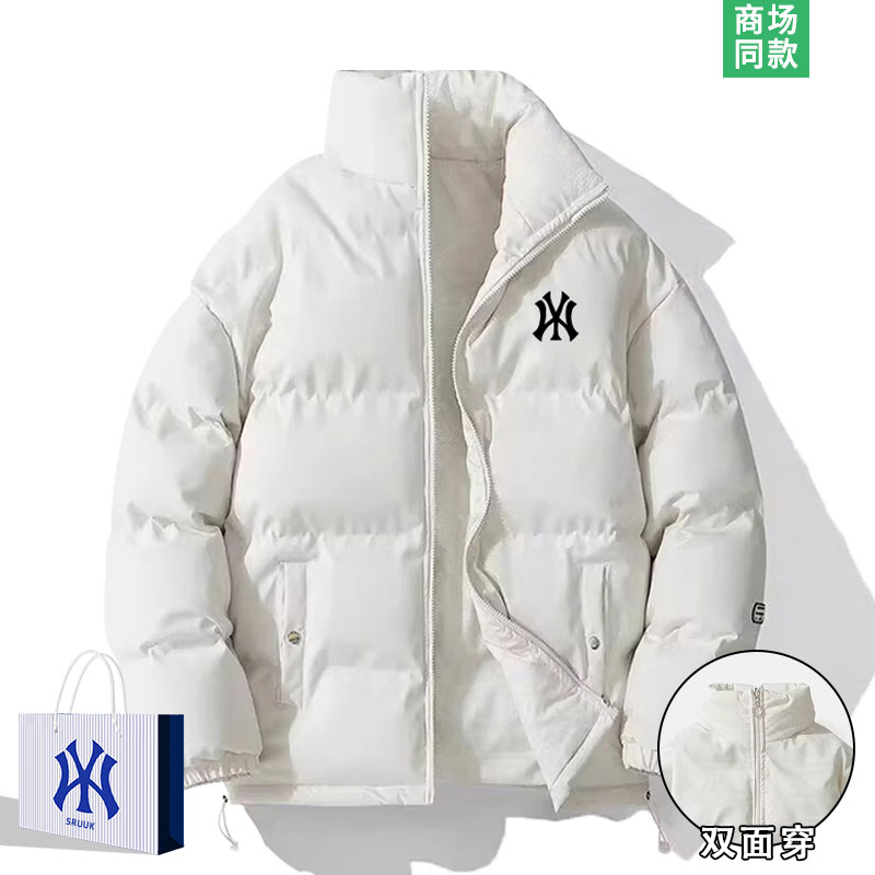 双面穿棉服男女款立领棉衣外套