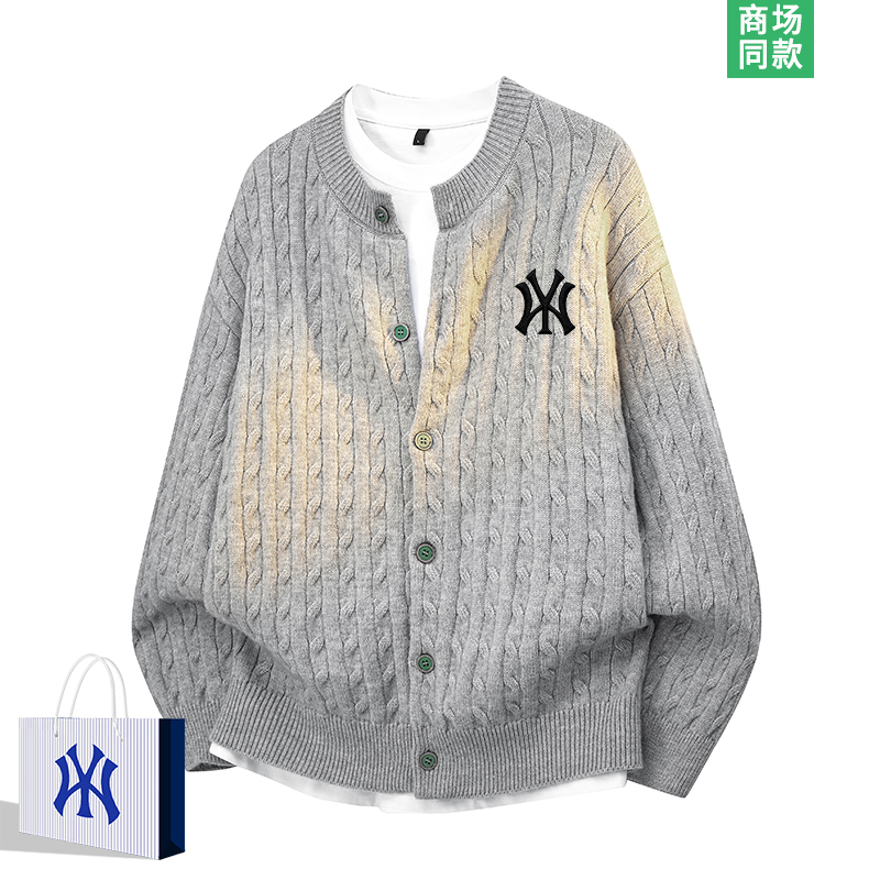 开衫毛衣男士加厚潮牌针织外套