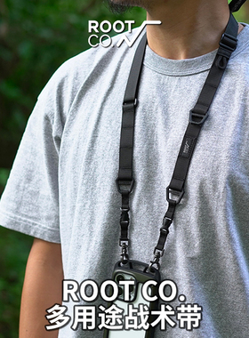 日本ROOT CO. 原创多功能战术带 新品多用途挂脖肩带户外装备挂绳