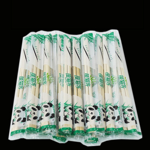 包邮 圆筷卫生方便筷450双 熊猫自主实拍图客双生筷子华韵竹筷天削
