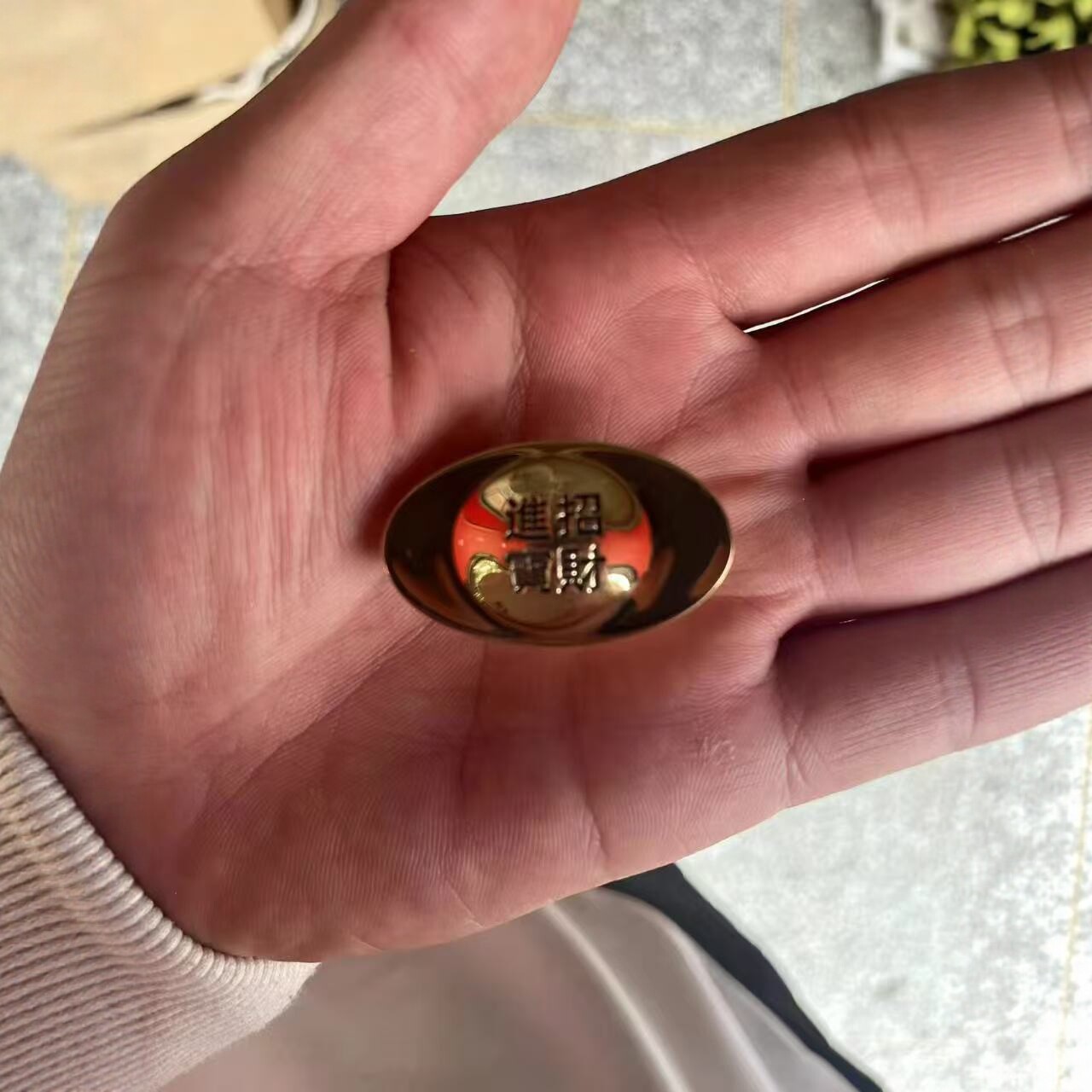 纯黄铜元宝摆件入户玄关招财实心貔貅聚宝盆财神家居饰品客厅一对