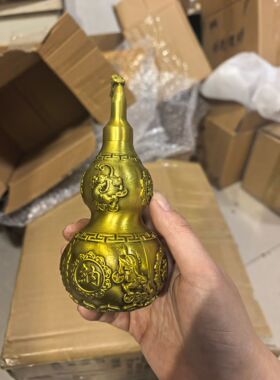 纯铜葫芦摆件八卦葫芦开口空心龙头招财麒麟貔貅福禄开业送礼客厅