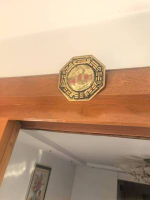 天斩铜太极八卦镜摆件反弓凸镜凹镜中玄关家居大门对楼梯电梯路冲