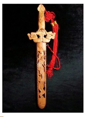 镇宅客厅中式办公室门厅木剑