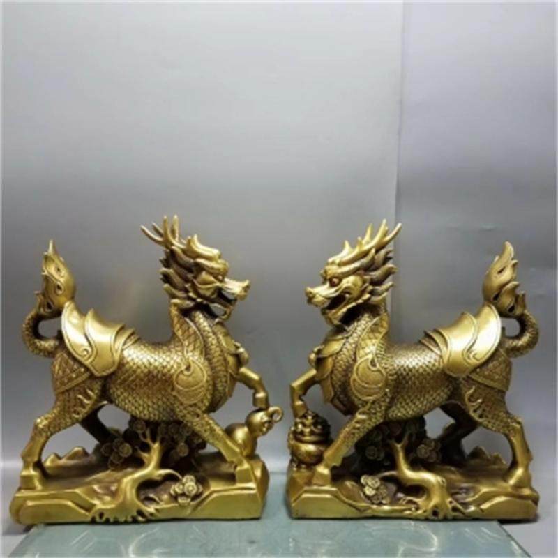 纯铜葫芦门厅书房招财麒麟摆件