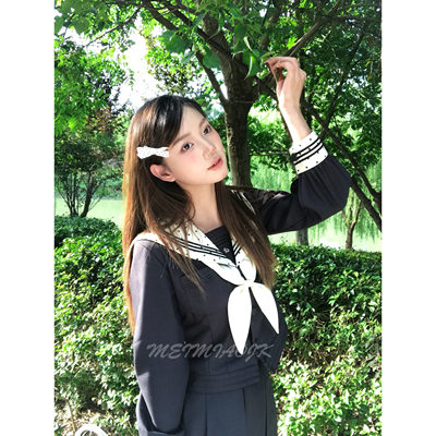 春日杏莓喵JK水手服学院风收腰