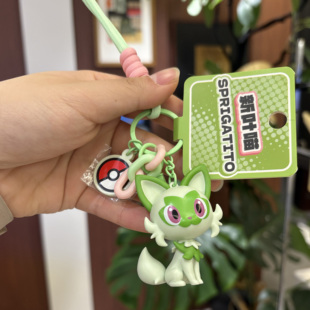 正版宝可梦皮卡丘钥匙扣新叶喵汽车钥匙扣可爱包包挂件男女小礼物