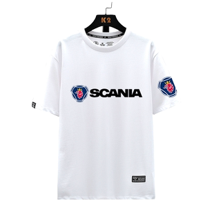 斯堪尼亚scania萨博saab汽车ins重卡司机短袖T恤男女夏季衣服jl