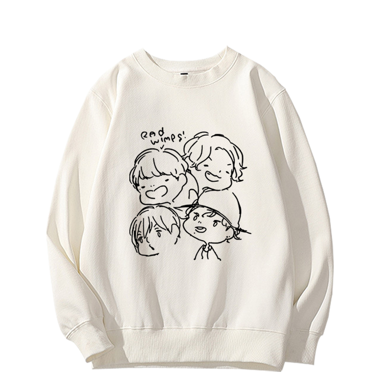 日本摇滚乐队radwimps演唱会周边衣服2024巡演同款棉圆领卫衣LN