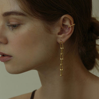 耳坠链条流苏金属超长款