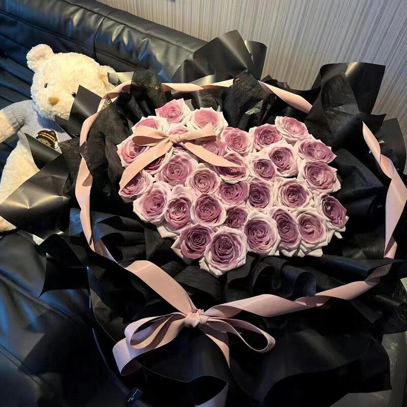 乌梅子酱抱抱桶永生玫瑰花束香皂花生日礼物送女生七夕节圣诞气球