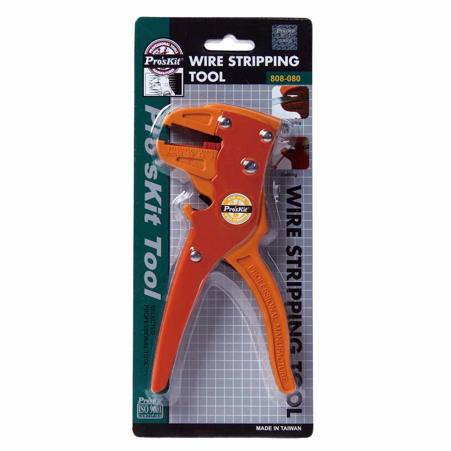 台湾宝工自动剥线钳多功能鹰鸭嘴剥皮钳电工扒皮钳拨线钳808-080E