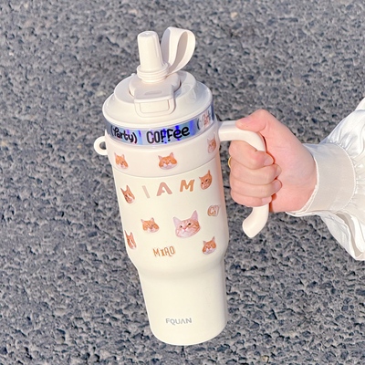 大容量猫咪便携保温杯