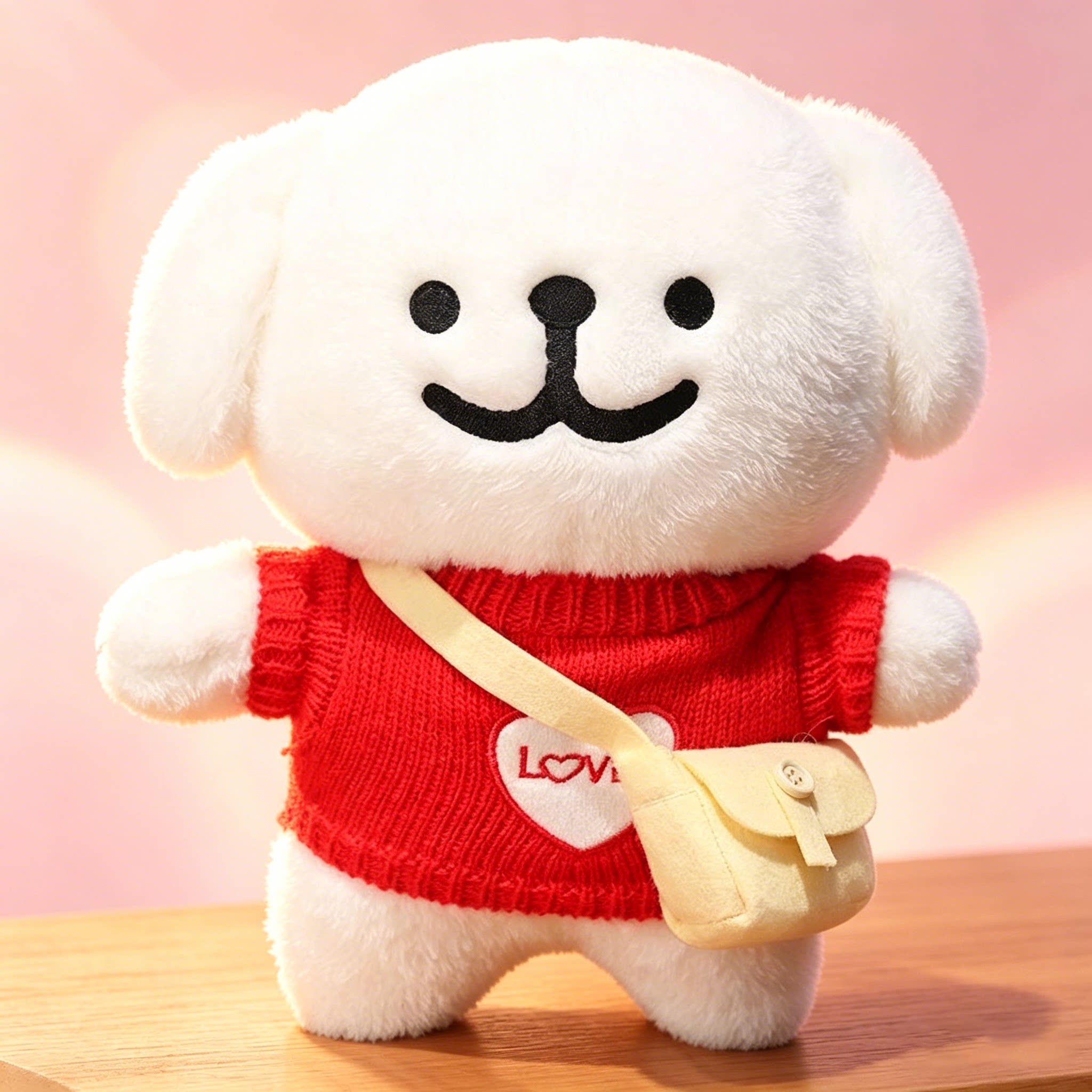 线条小狗玩偶可爱软萌治愈系少女心抱枕毛绒玩具生日礼物女生公仔