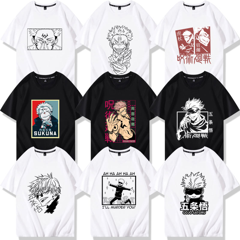 咒术回战Jujutsu Kaisen周边虎杖悠仁两面宿傩五条悟短袖T恤衣服