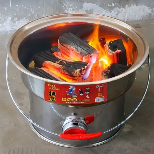 木炭烤火盆取暖炉烤火炉冬天室内取暖炭炉子家用炭火盆户外烧烤架